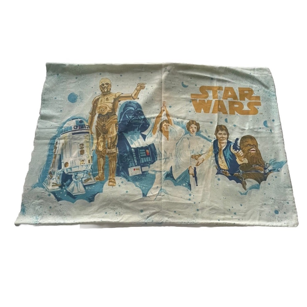Vintage Pillowcase - Star Wars a New Hope 1977 - USA Standard Size - By Bibb - Picture 2 of 3